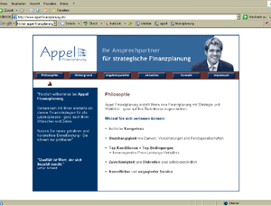 Homepage APPEL FINANZPLANUNG